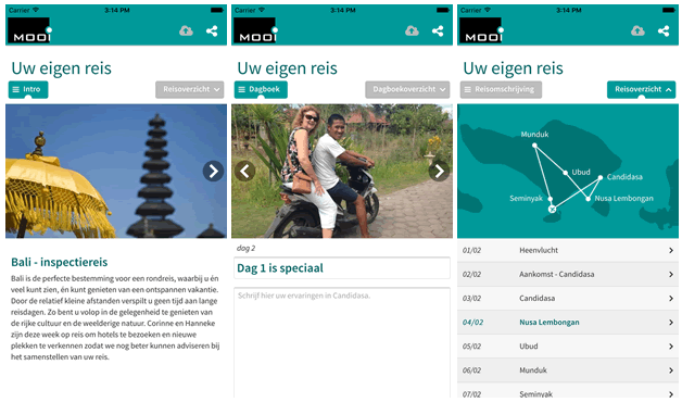 Mobiele app om dagboek bij te houden