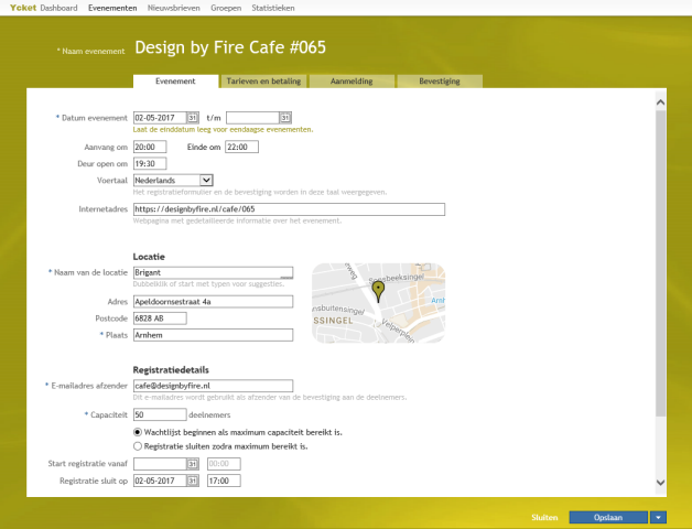 Ycket Evenementdetails