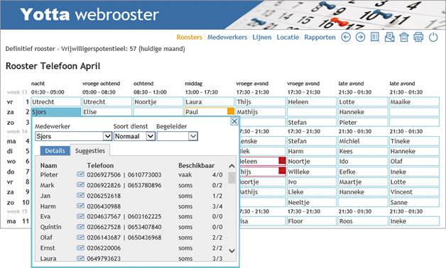Yotta Registratie beschikbaarheid